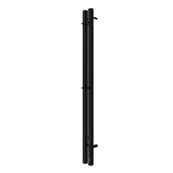 Полотенцесушитель электрический Terminus Duo П2 100x1200 мм 4670078574138, чёрный матовый - фото 