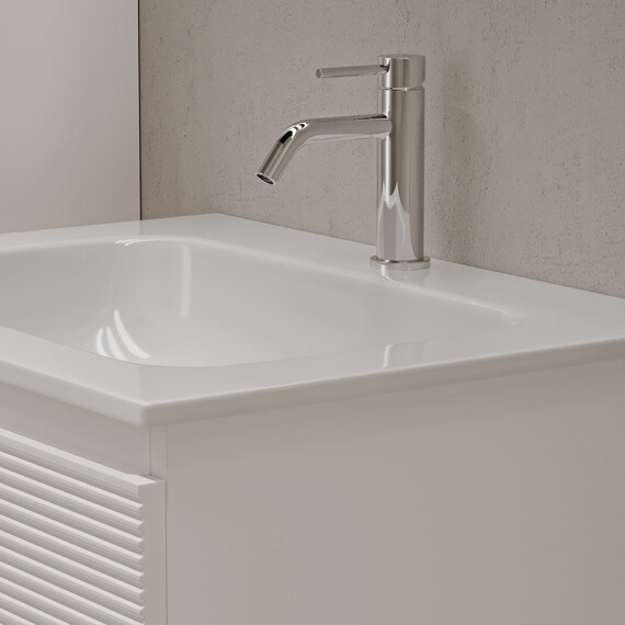 Тумба подвесная с раковиной Sancos Folk 60 см FL60W, Bianco (раковина Grace CN7011) - фото 3