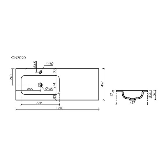Тумба подвесная с раковиной-столешницей Sancos Folk 120 см FL120LW, Bianco (раковина Grace ​CN7020​) - фото 9