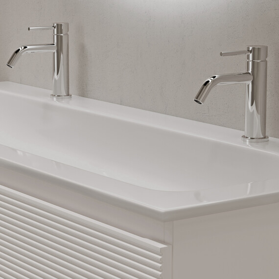 Тумба подвесная с раковиной Sancos Folk 120 см FL120W, Bianco (раковина Grace ​CN7016​) - фото 7
