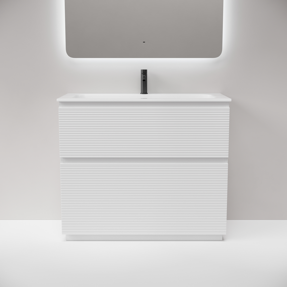 Тумба напольная с раковиной Sancos Folk Floor 100 см FL100FW, Bianco (раковина Grace CN7013) - фото 3