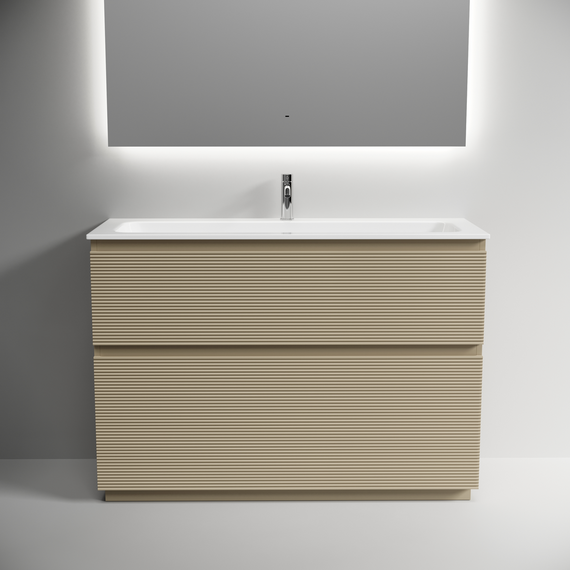 Тумба напольная с раковиной Sancos Folk Floor 120 см FL120FCP, капучино (раковина Grace CN7017) - фото 3