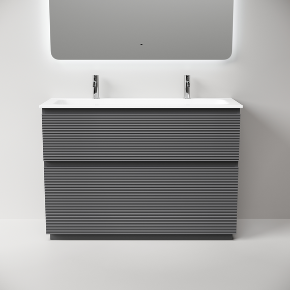 Тумба напольная с раковиной Sancos Folk Floor 120 см FL120FGS, Grey soft (раковина Grace CN7016) - фото 3