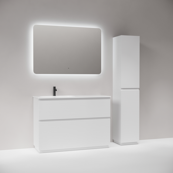 Тумба напольная с раковиной-столешницей Sancos Folk Floor 120 см FL120FLW, Bianco (раковина Grace CN7020) - фото 5