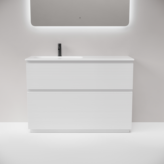 Тумба напольная с раковиной-столешницей Sancos Folk Floor 120 см FL120FLW, Bianco (раковина Grace CN7020) - фото 3