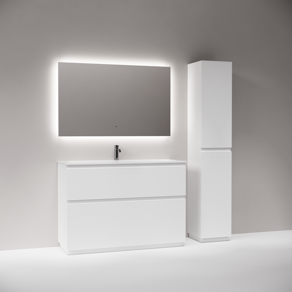 Тумба напольная с раковиной Sancos Folk Floor 120 см FL120FW, Bianco (раковина Grace CN7017) - фото 6