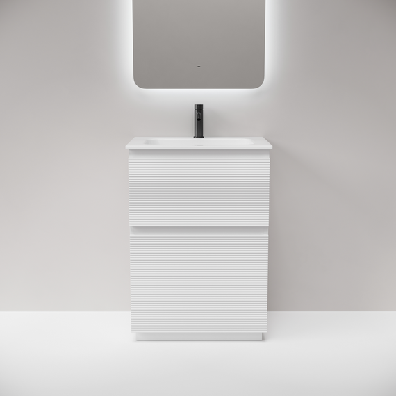 Тумба напольная с раковиной Sancos Folk Floor 60 см FL60FW, Bianco (раковина Grace CN7011) - фото 4