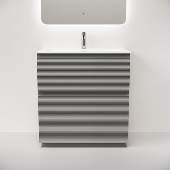 Тумба напольная с раковиной Sancos Folk Floor 80 см FL80FES, Ergraut soft (раковина Grace CN7012) - фото 3