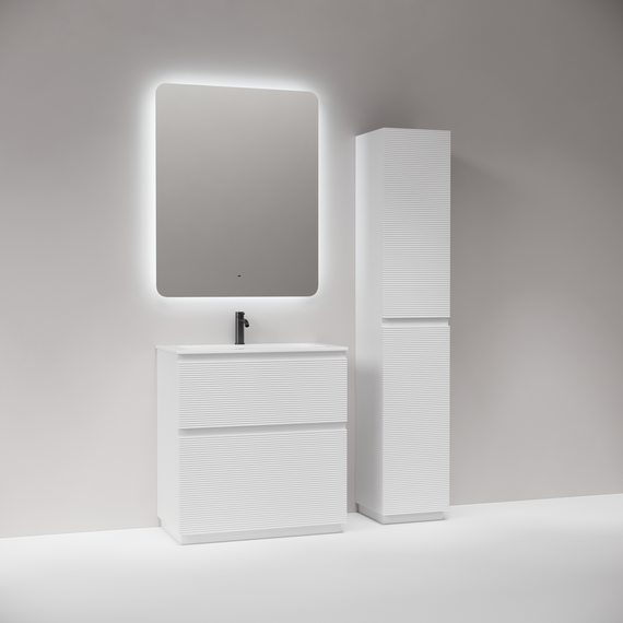 Тумба напольная с раковиной Sancos Folk Floor 80 см FL80FW, Bianco (раковина Grace CN7012) - фото 6