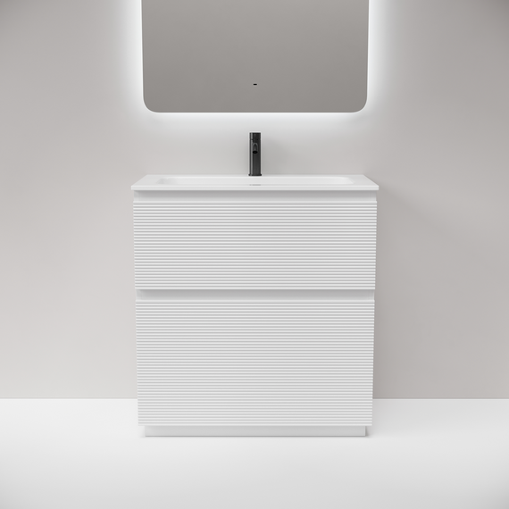 Тумба напольная с раковиной Sancos Folk Floor 80 см FL80FW, Bianco (раковина Grace CN7012) - фото 3