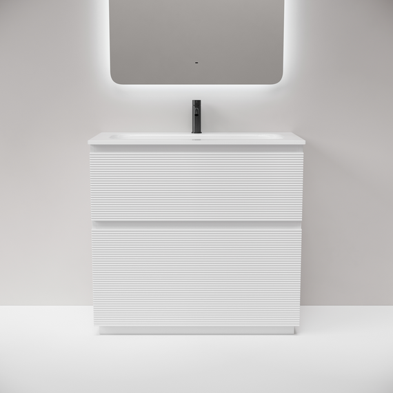 Тумба напольная с раковиной Sancos Folk Floor 90 см FL90FW, Bianco (раковина Grace CN7019) - фото 3