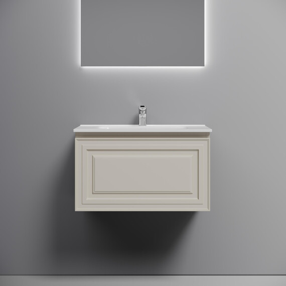 Тумба подвесная с раковиной Sancos Very 70 см VR70CE, Beige soft (раковина Element ​CN7007​) - фото 