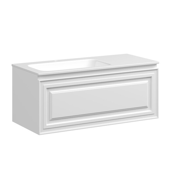 Тумба подвесная с раковиной-столешницей Sancos Very 100 см VR100LW, Bianco (раковина Grace ​CN7014​) - фото 2