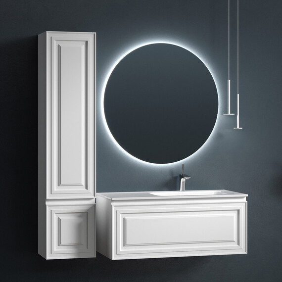 Тумба подвесная с раковиной-столешницей Sancos Very 100 см VR100RW, Bianco (раковина Grace ​CN7015​) - фото 5