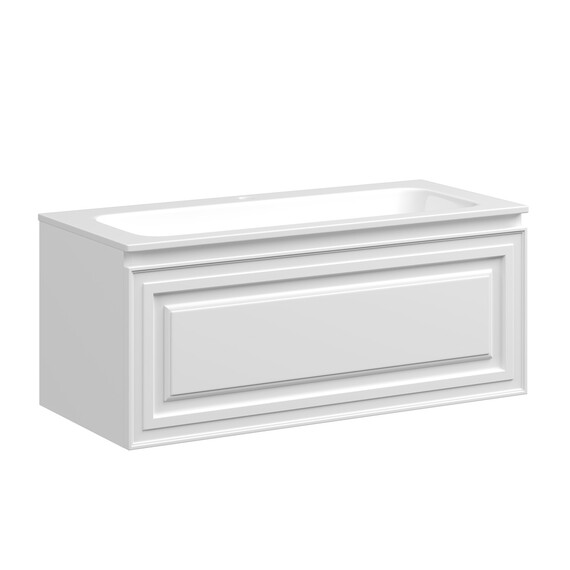 Тумба подвесная с раковиной Sancos Very 100 см VR100W, Bianco (раковина Grace ​CN7013​) - фото 2