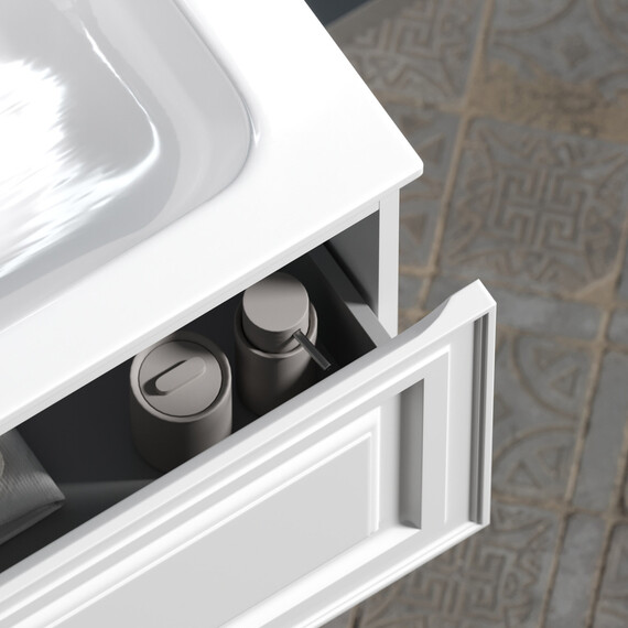 Тумба подвесная с раковиной Sancos Very 100 см VR100W, Bianco (раковина Grace ​CN7013​) - фото 4