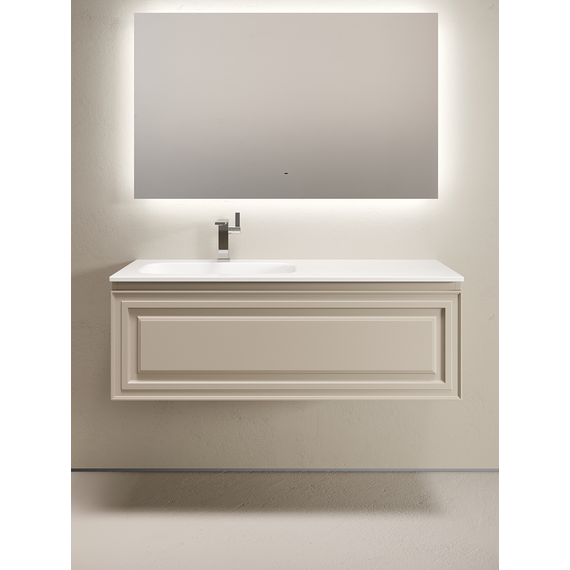 Тумба подвесная с раковиной-столешницей Sancos Very 120 см VR120LCE, Beige soft (раковина Grace ​CN7020​) - фото 4