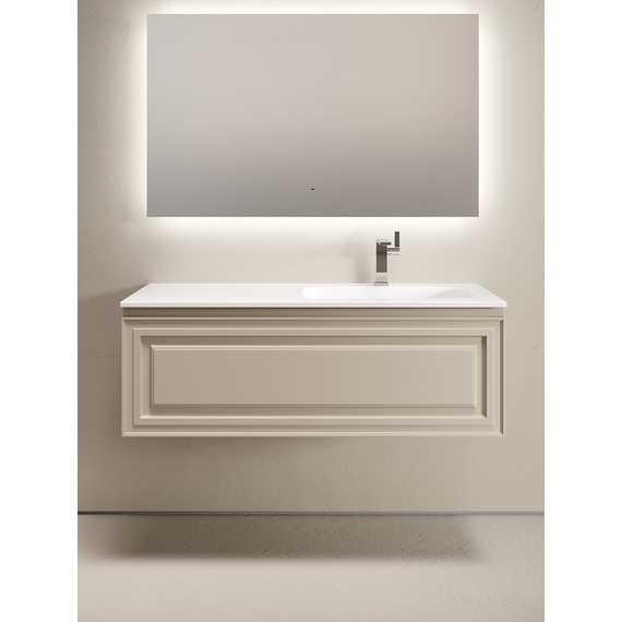 Тумба подвесная с раковиной-столешницей Sancos Very 120 см VR120RCE, Beige soft (раковина Grace ​CN7021​) - фото 4