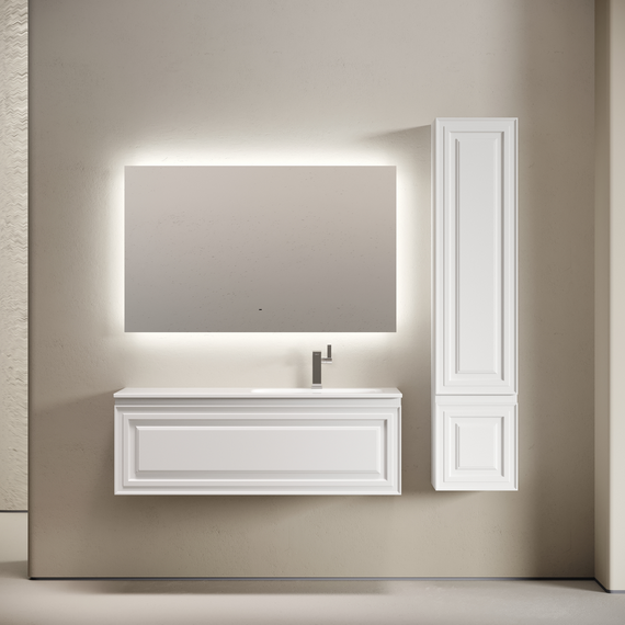 Тумба подвесная с раковиной-столешницей Sancos Very 120 см VR120RW, Bianco (раковина Grace ​CN7021​) - фото 5