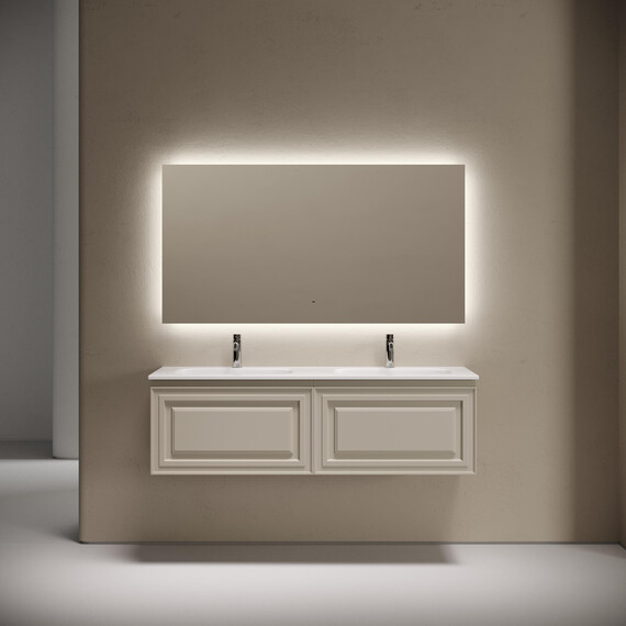 Тумба подвесная с раковиной-столешницей Sancos Very 140 см VR70CE, Beige soft (раковина Grace CN7022​) - фото 6