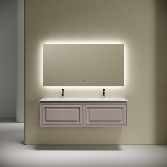 Тумба подвесная с раковиной-столешницей Sancos Very 140 см VR70SM, Doha soft (раковина Grace ​CN7022​) - фото 5