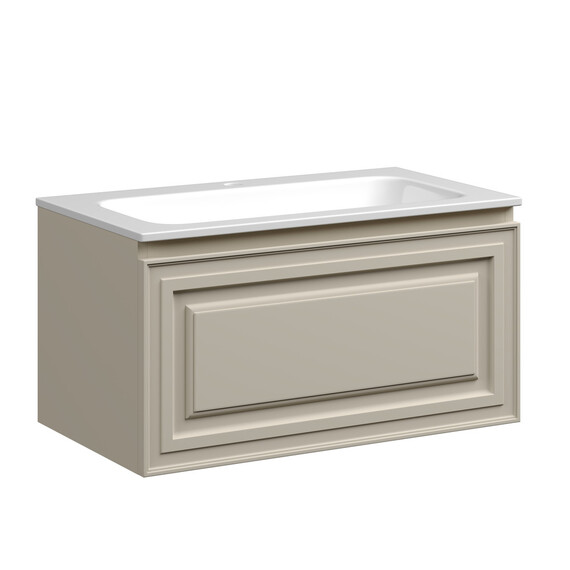Тумба подвесная с раковиной Sancos Very 80 см VR80CE, Beige soft (раковина Grace ​CN7012​) - фото 2