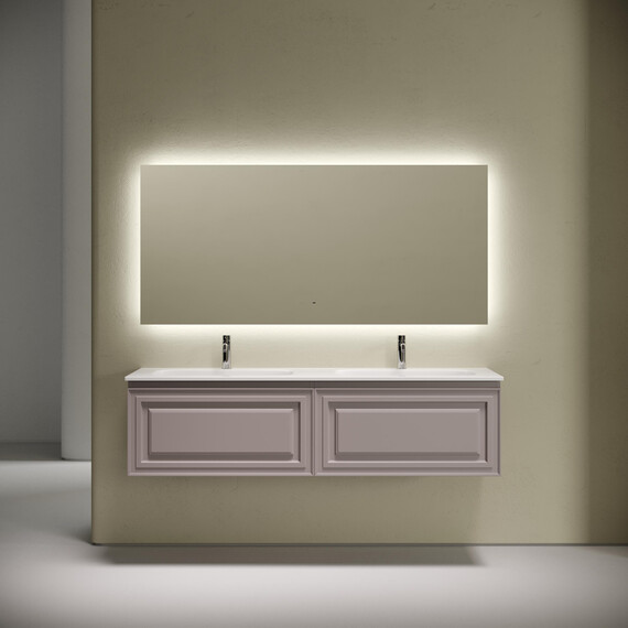 Тумба подвесная с раковиной-столешницей Sancos Very 160 см VR80SM, Doha soft (раковина Grace ​CN7023​) - фото 6