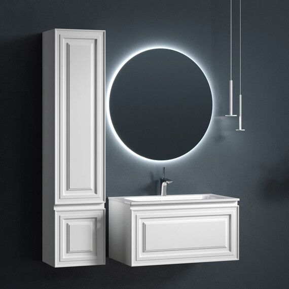 Тумба подвесная с раковиной Sancos Very 80 см VR80W, Bianco (раковина Grace ​CN7012​) - фото 5