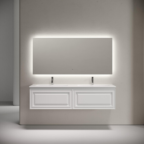 Тумба подвесная с раковиной-столешницей Sancos Very 160 см VR80W, Bianco (раковина Grace ​CN7023​) - фото 6