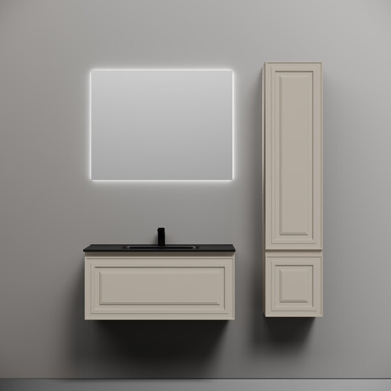 Тумба подвесная с раковиной-столешницей Sancos Very 90 см VR90CE, Beige soft (раковина Element ​CN7002MB​) - фото 6
