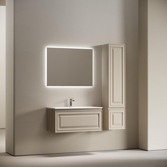 Тумба подвесная с раковиной Sancos Very 90 см VR90CE, Beige soft (раковина Grace ​CN7019​) - фото 6