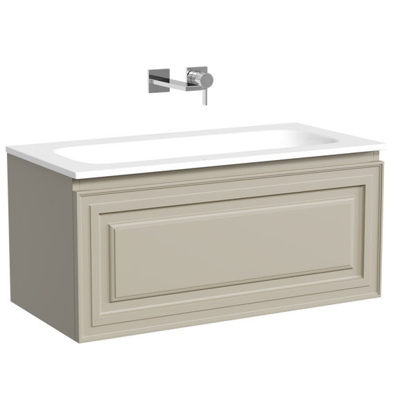 Тумба подвесная с раковиной Sancos Very 90 см VR90CE, Beige soft (раковина Grace ​CN7019wx​) - фото 2
