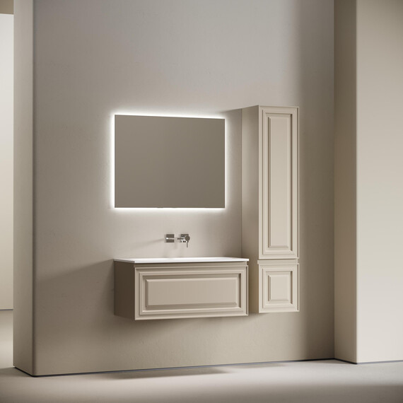 Тумба подвесная с раковиной Sancos Very 90 см VR90CE, Beige soft (раковина Grace ​CN7019wx​) - фото 6