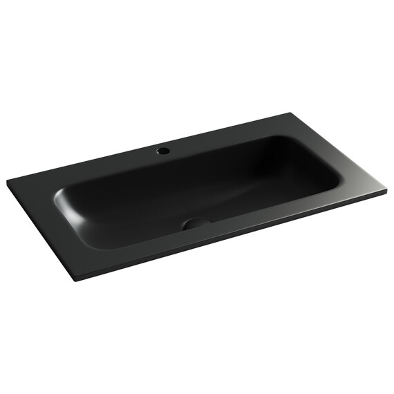 Тумба подвесная с раковиной Sancos Nature 1.0 80 см MR1.080EG, дуб галифакс натуральный (раковина Grace ​CN7012MB) - фото 3