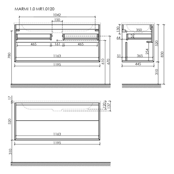 Тумба подвесная с раковиной Sancos Nature 1.0 120 см MR1.0120EG, дуб галифакс натуральный (раковина Grace ​CN7017) - фото 8