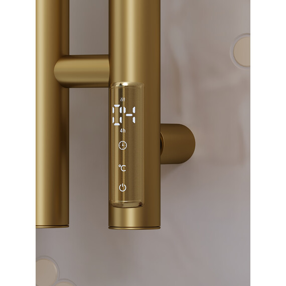 Полотенцесушитель электрический Apextermo Луна П3 120x1100 мм LN10112GL (скрытое подключение) золото матовое - фото 7