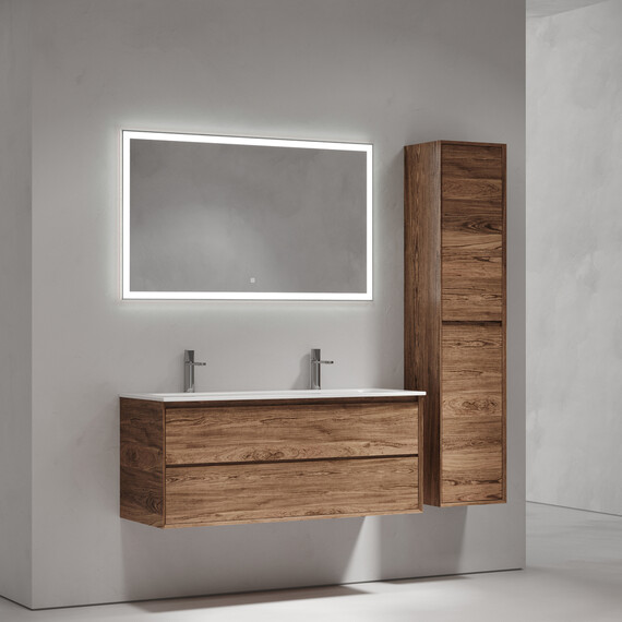 Тумба подвесная с раковиной Sancos Nature 2.0 120 см MR2.0120ECH, дуб чарльстон (раковина Grace ​CN7016) - фото 4