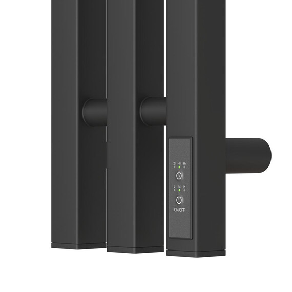 Полотенцесушитель электрический Apextermo Сириус П3 120x1100 мм SR10112BM (скрытое подключение) чёрный - фото 4
