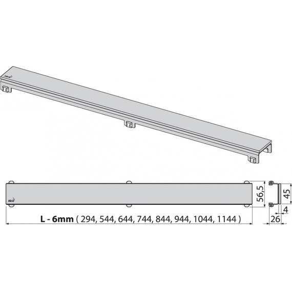 Решетка AlcaPlast POSH-300MN для трапа - фото 2