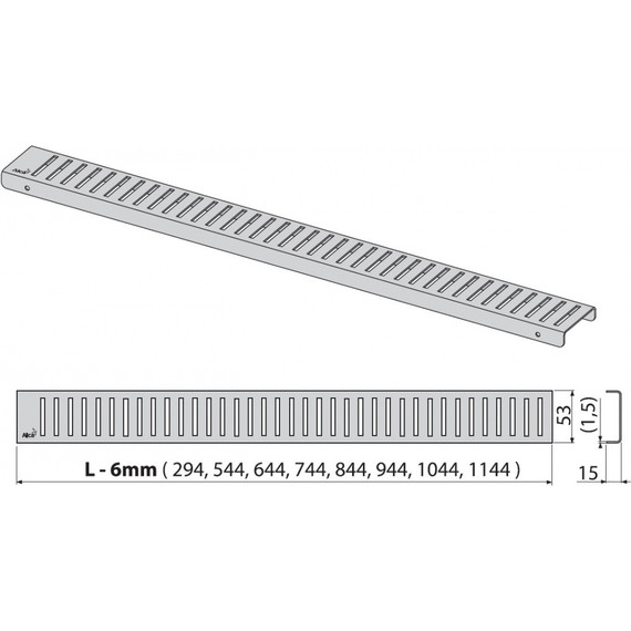 Решетка AlcaPlast PURE-850L для трапа - фото 2
