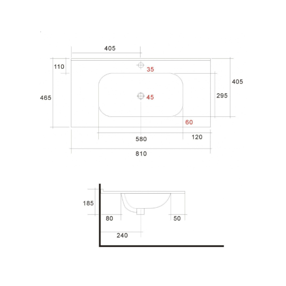 Тумба подвесная с раковиной Art&Max Elegant AM-ELEGANT-800-2C-SO-GCM-LED 80 см (раковина AM7110-80) светло-серый матовый - фото 7