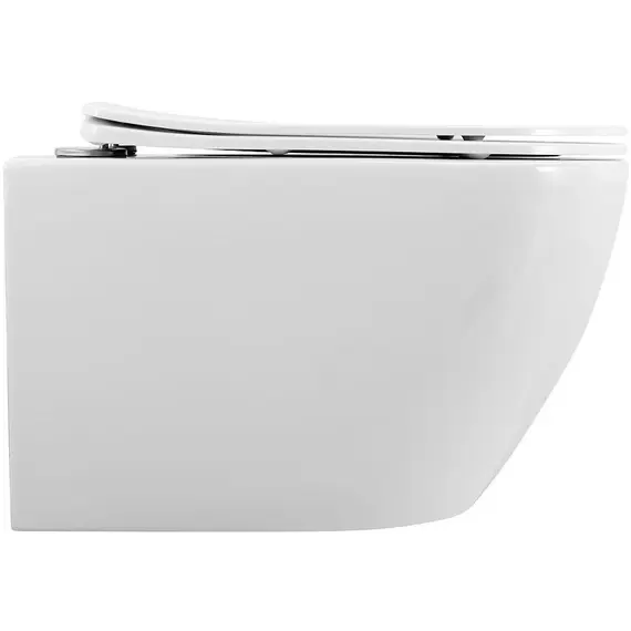 Унитаз подвесной безободковый Art&Max Sanremo AM026CHR/SC с тонкой крышкой микролифт - фото 3