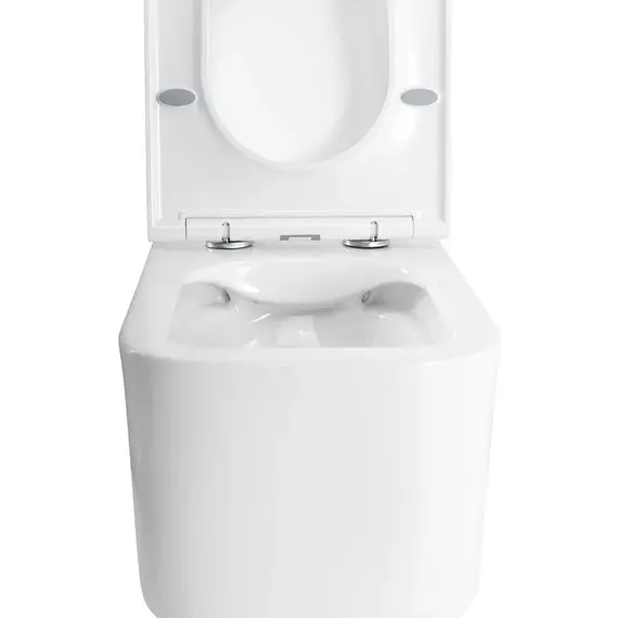 Унитаз подвесной безободковый Art&Max Latina AM215CHR/SC с тонкой крышкой микролифт - фото 6