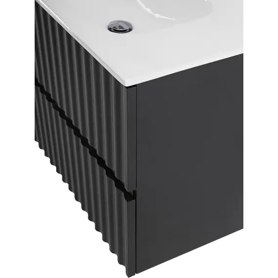 Тумба подвесная с раковиной Art&Max Elegant AM-ELEGANT-600-2C-SO-GM-LED 60 см (раковина AM7110-60) серый матовый - фото 6