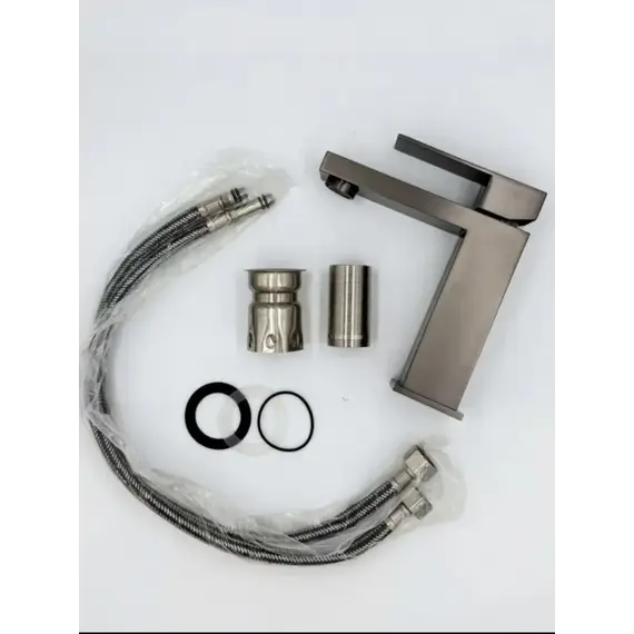 Смеситель для раковины Haiba HB10803-3, оружейная сталь - фото 4