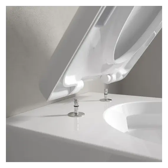 Унитаз подвесной безободковый Villeroy&Boch Skyla 5656CL01 с крышкой микролифт (система смыва TwistFlush) - фото 9