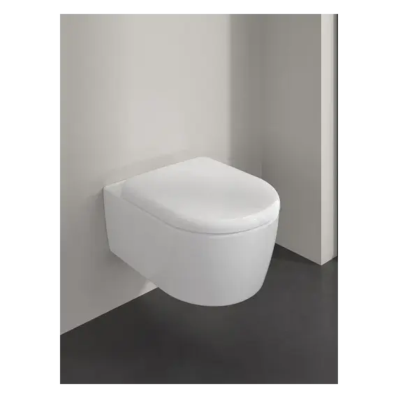 Унитаз подвесной безободковый Villeroy&Boch Skyla 5656CL01 с крышкой микролифт (система смыва TwistFlush) - фото 3