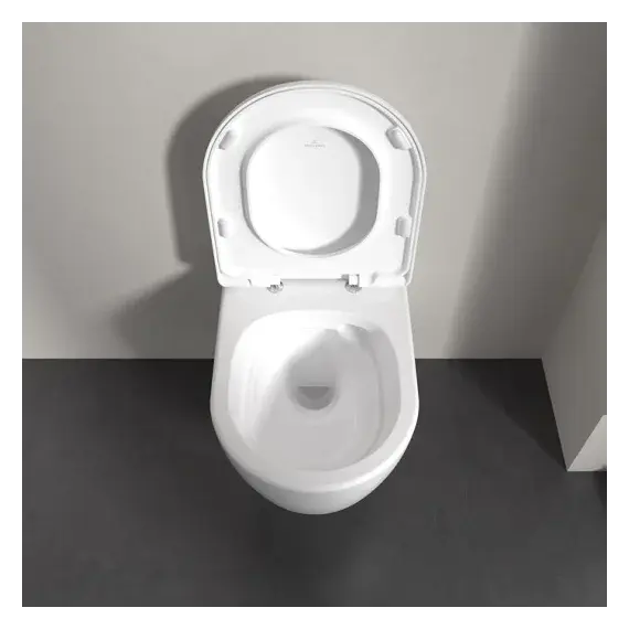 Унитаз подвесной безободковый Villeroy&Boch Skyla 5656CL01 с крышкой микролифт (система смыва TwistFlush) - фото 6