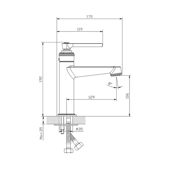 Смеситель для раковины BelBagno BOHEME-LVM-CRM-W0 - фото 2