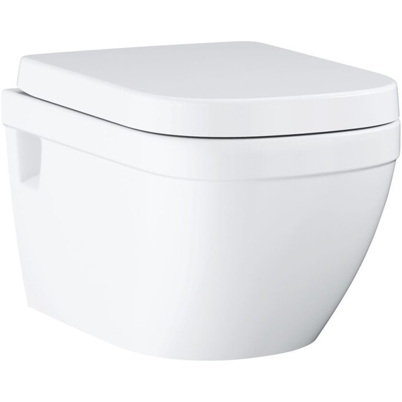 Унитаз подвесной безободковый Grohe Euro Ceramic 39703000 с крышкой микролифт - фото 2